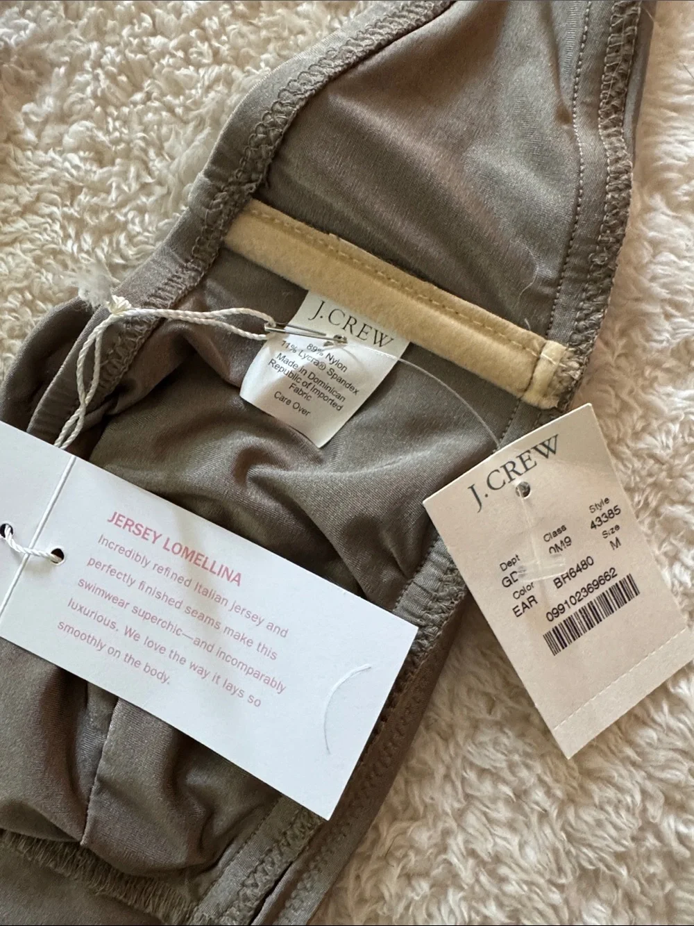 J. Crew Ruched Lomellina Swim halter bikini in pewter color. Size M